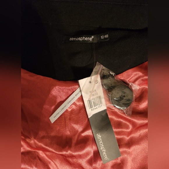 Atmosphere Black Jacket with Button Collar Detail amd 3/4 Sleeves BNWT - Picture 5 of 7